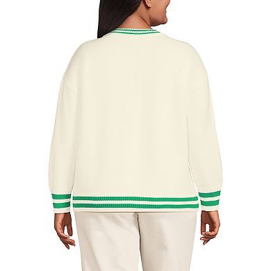 Plus Size Lands' End Drifter V-Neck Sweater