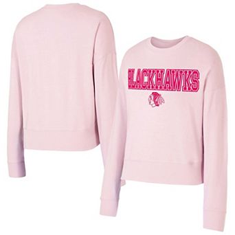 Women's Concepts Sport Pink Chicago Blackhawks Tonal Pullover Sweatshirt