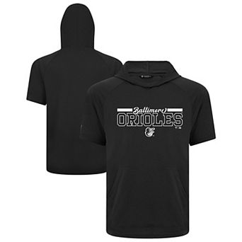 Men's Levelwear Black Baltimore Orioles Phase Vanguard Hoodie T-Shirt