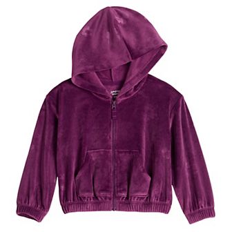 Girls 4-12 Jumping Beans® Velour Zip-Up Hoodie