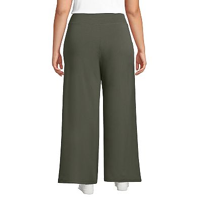 Plus Size Lands' End Hi Impact High Rise Wide Leg Pants