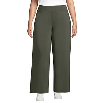 Plus Size Lands' End Hi Impact High Rise Wide Leg Pants