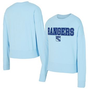 Women's Concepts Sport Light Blue New York Rangers Tonal Pullover Sweatshirt