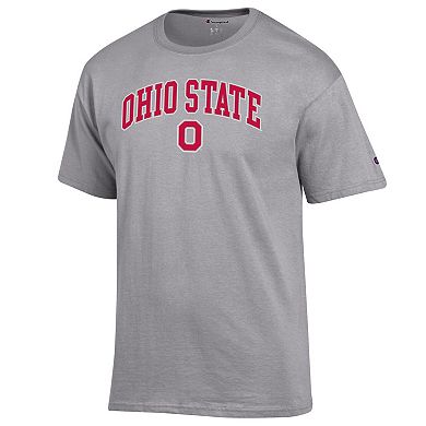 Men's�Champion Heather Gray Ohio State Buckeyes Arch Over Logo T-Shirt