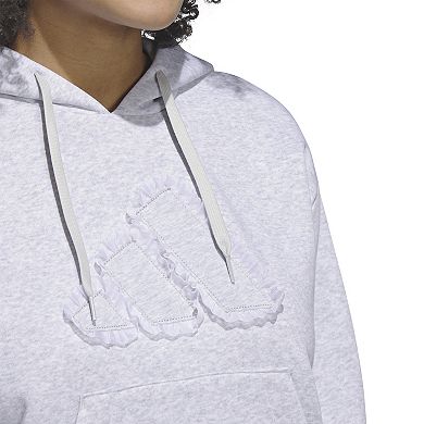 Women's adidas Coquette Ruffled Big Logo Graphic Sportswear Hoodie