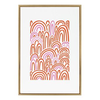 Sylvie Infinite Rainbows Framed Canvas by Elizabeth Olwen