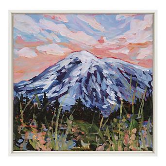 Sylvie Mount Rainier Framed Canvas by Emily Kenney