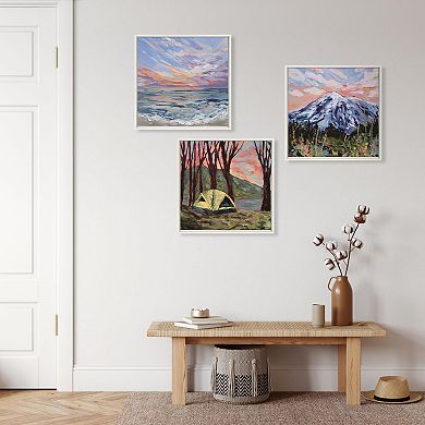 Sylvie Mount Rainier Framed Canvas by Emily Kenney