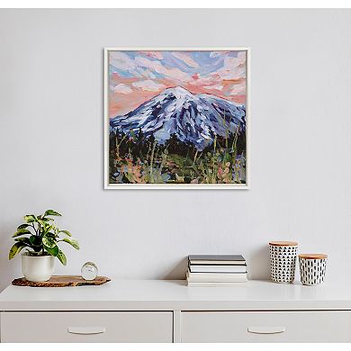Sylvie Mount Rainier Framed Canvas by Emily Kenney