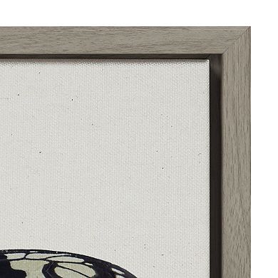 Sylvie Two Tone Butterfly Framed Canvas by Robert Cadloff of Bomobob