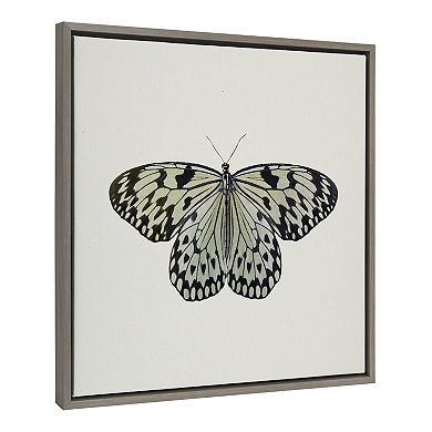 Sylvie Two Tone Butterfly Framed Canvas by Robert Cadloff of Bomobob