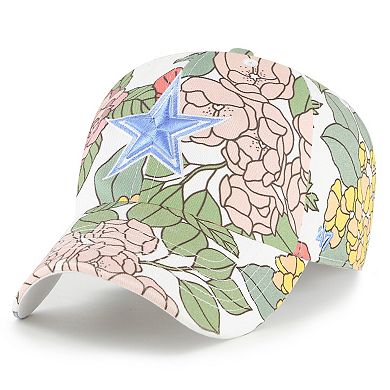 Women's '47 White Dallas Cowboys Florentina Clean Up Adjustable Hat