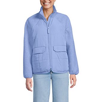 Women's Lands' End Mixed Media Sherpa Fleece Jacket