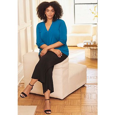 Avenue Women's Plus Size Audrey Wide Leg Pant