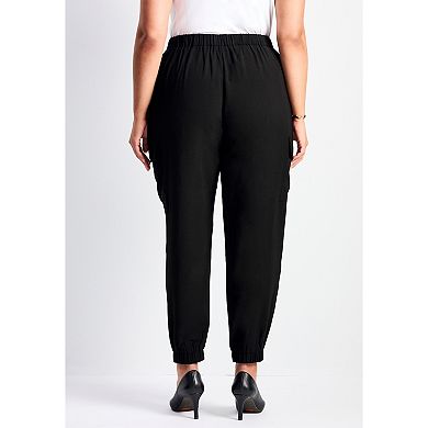 Avenue Women's Plus Size Cleo Cargo Jogger Pant