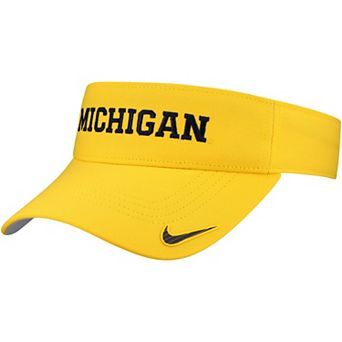 Men's Nike Maize Michigan Wolverines On-Field Ace Performance Adjustable Visor