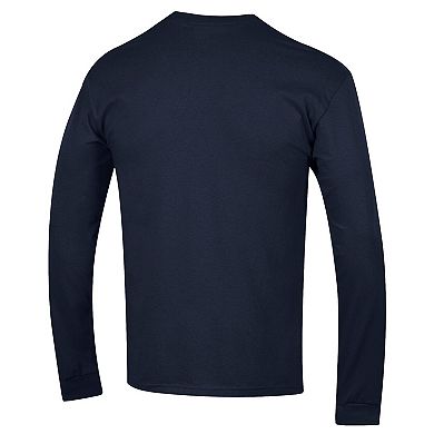 Men's Champion Navy Illinois Fighting Illini Basic Arch Long Sleeve T-Shirt