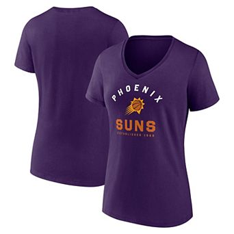 Women's Logo Athletic Purple Phoenix Suns Unrivaled V-Neck T-Shirt