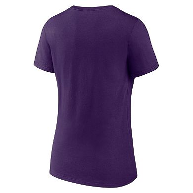 Women's Logo Athletic Purple Phoenix Suns Unrivaled V-Neck T-Shirt