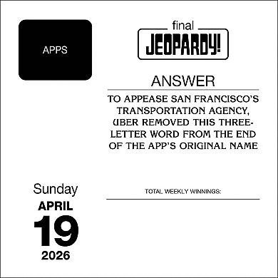 Andrews & McMeel JEOPARDY! 2026 Day-to-Day Calendar