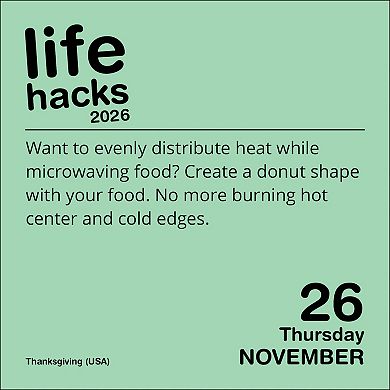 Andrews & McMeel Life Hacks 2026 Day-to-Day Calendar