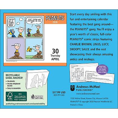 Andrews & McMeel Peanuts 2026 Day-to-Day Calendar
