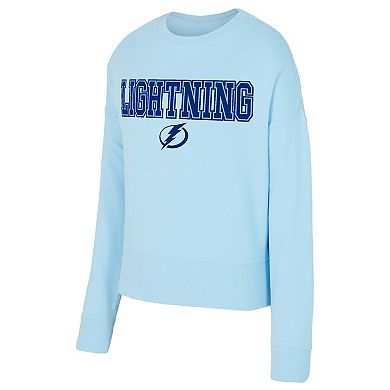 Women's Concepts Sport Light Blue Tampa Bay Lightning Tonal Pullover Sweatshirt