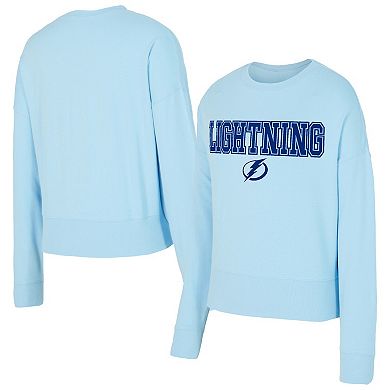 Women's Concepts Sport Light Blue Tampa Bay Lightning Tonal Pullover Sweatshirt