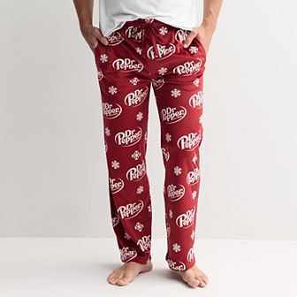 Men's Dr Pepper Holiday Snowflake Pajama Pants