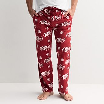 Men's Dr Pepper Holiday Snowflake Pajama Pants