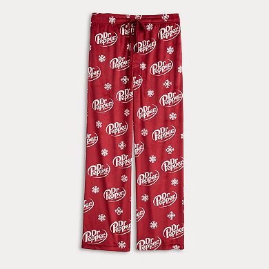 Men's Dr Pepper Holiday Snowflake Pajama Pants