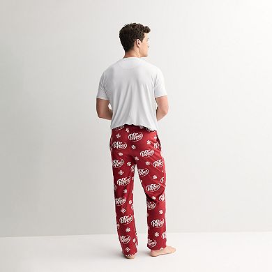 Men's Dr Pepper Holiday Snowflake Pajama Pants