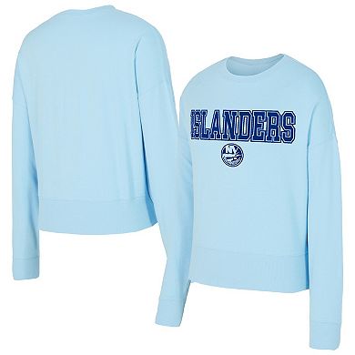 Women's Concepts Sport Light Blue New York Islanders Tonal Pullover Sweatshirt
