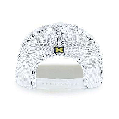 Men's '47 White Michigan Wolverines Garner Rope Trucker Adjustable Hat