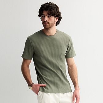 Men's Apt. 9® Textured Pointelle Short Sleeve T-Shirt