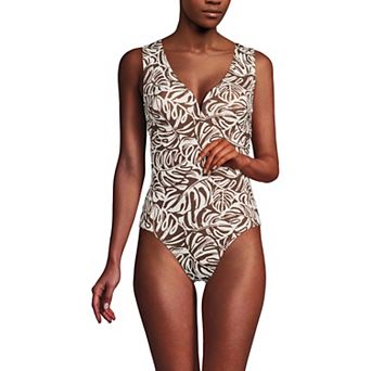 Women's Lands' End Sculpting Sweetheart High Leg One-Piece Swimsuit