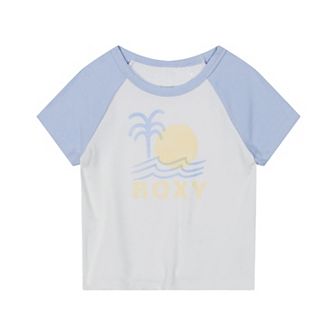 Girls 7-16 Roxy Beachy Short Raglan Sleeve Baby Tee