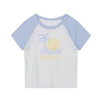 Girls 7-16 Roxy Beachy Short Raglan Sleeve Baby Tee