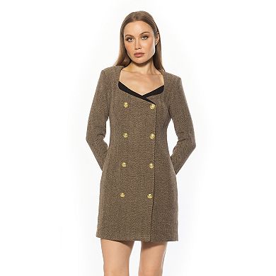 Women's ALEXIA ADMOR Long Sleeve Blazer Dress With Contrast Trim
