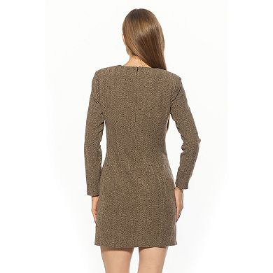 Women's ALEXIA ADMOR Long Sleeve Blazer Dress With Contrast Trim