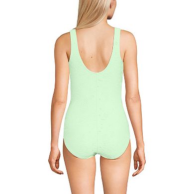 Women's Lands' End D-Cup Lace One-Piece Swimsuit