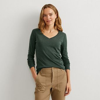 Women's Eddie Bauer Long Sleeve Favorite V-Neck Tee