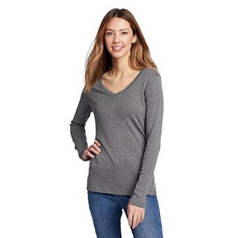 Women's Eddie Bauer Long Sleeve Favorite V-Neck Tee
