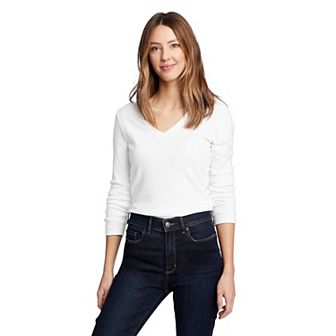 Women's Eddie Bauer Long Sleeve Favorite V-Neck Tee