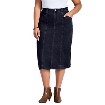 Avenue Women's Plus Size Taylah Denim Skirt