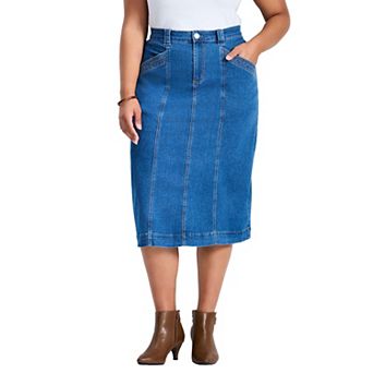 Avenue Women's Plus Size Taylah Denim Skirt