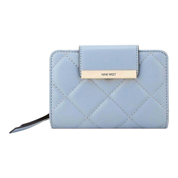 Nine West Mirabella Quilted French Wallet - Bluestone