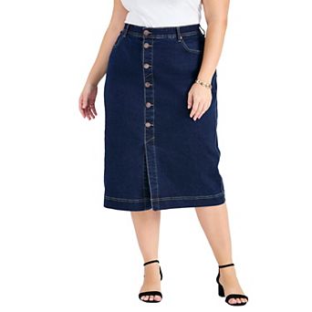 Avenue Women's Plus Size Billy Denim Skirt