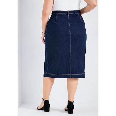 Avenue Women's Plus Size Billy Denim Skirt