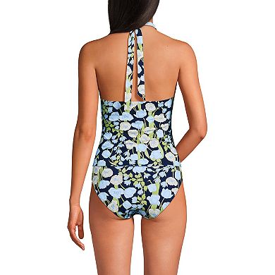 Women's Lands' End Twist Halter Tankini Swim Top